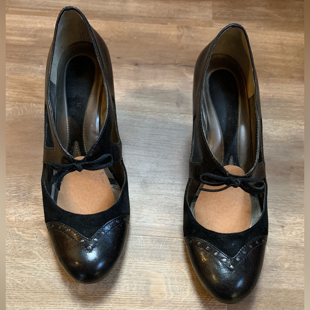 Naturalizer 12w Black Retro Heels